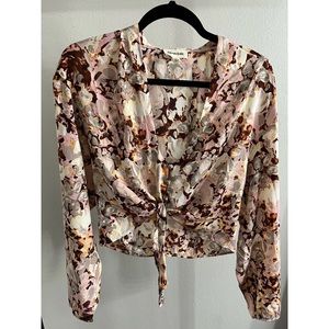 medium floral blouse